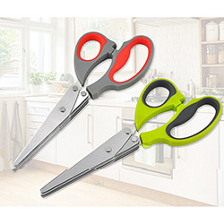 OSXZ3030226 Multi Layers Herb Cutting 5 Blade Kitchen Scissors