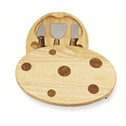 OSXZ3030359 cheese knife set with wood handle and holder