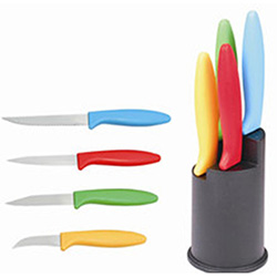 OSXZ3030519 4pcs knife set with plastic holder